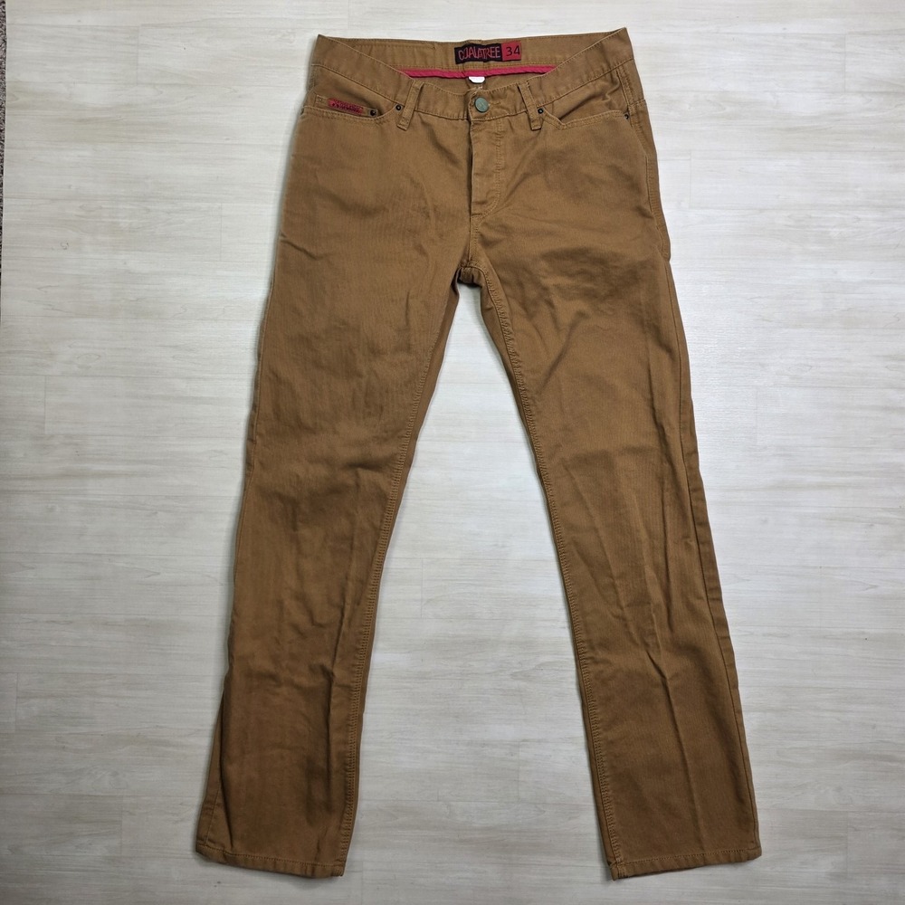 Coalatree Pants Mens Size 32 x 32 Brown Organic Cotton Denim Chino Outdoor